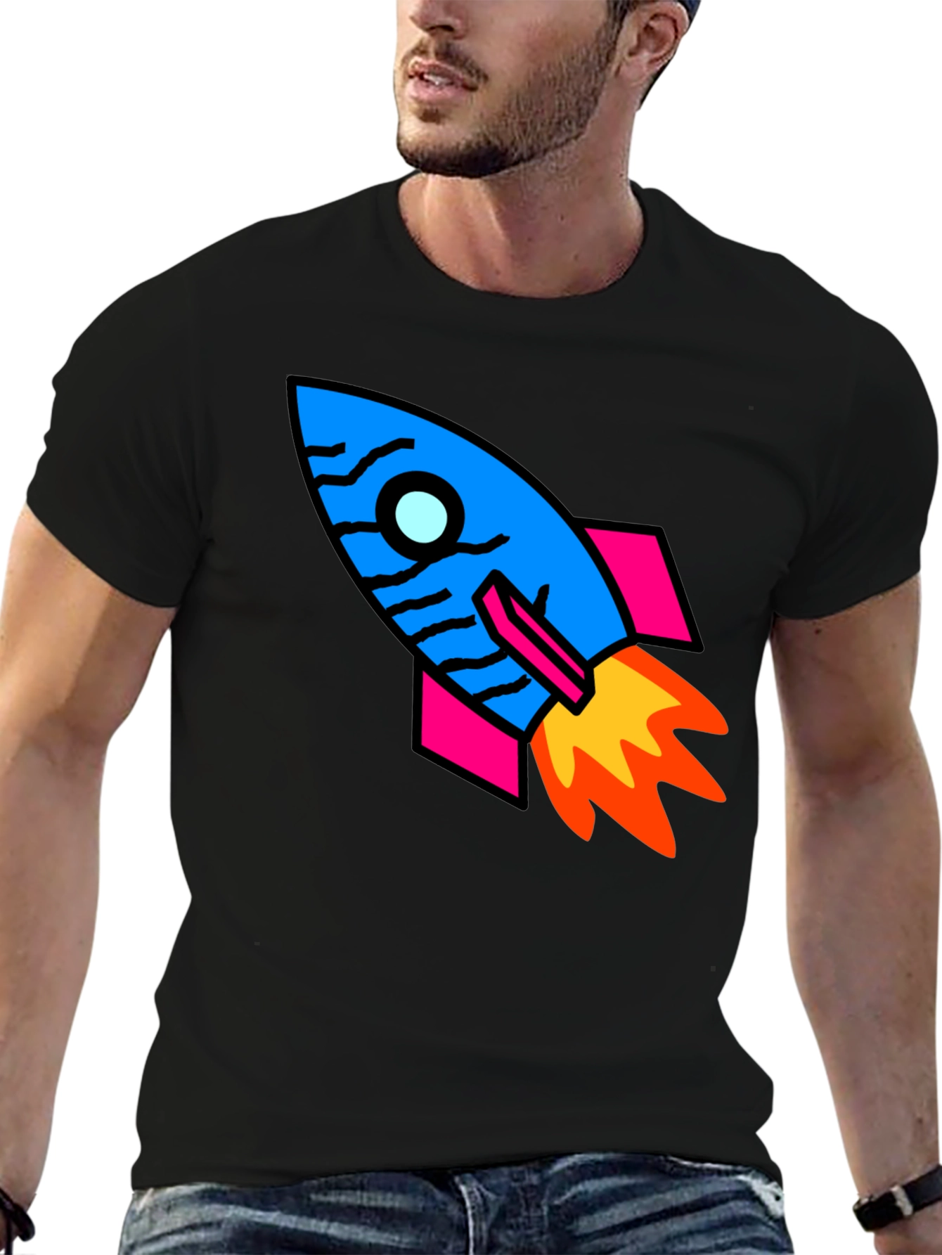 Rocket T-Shirt - Graphic Print Tee