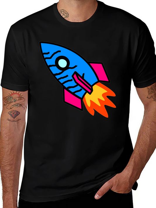 Rocket T-Shirt - Graphic Print Tee