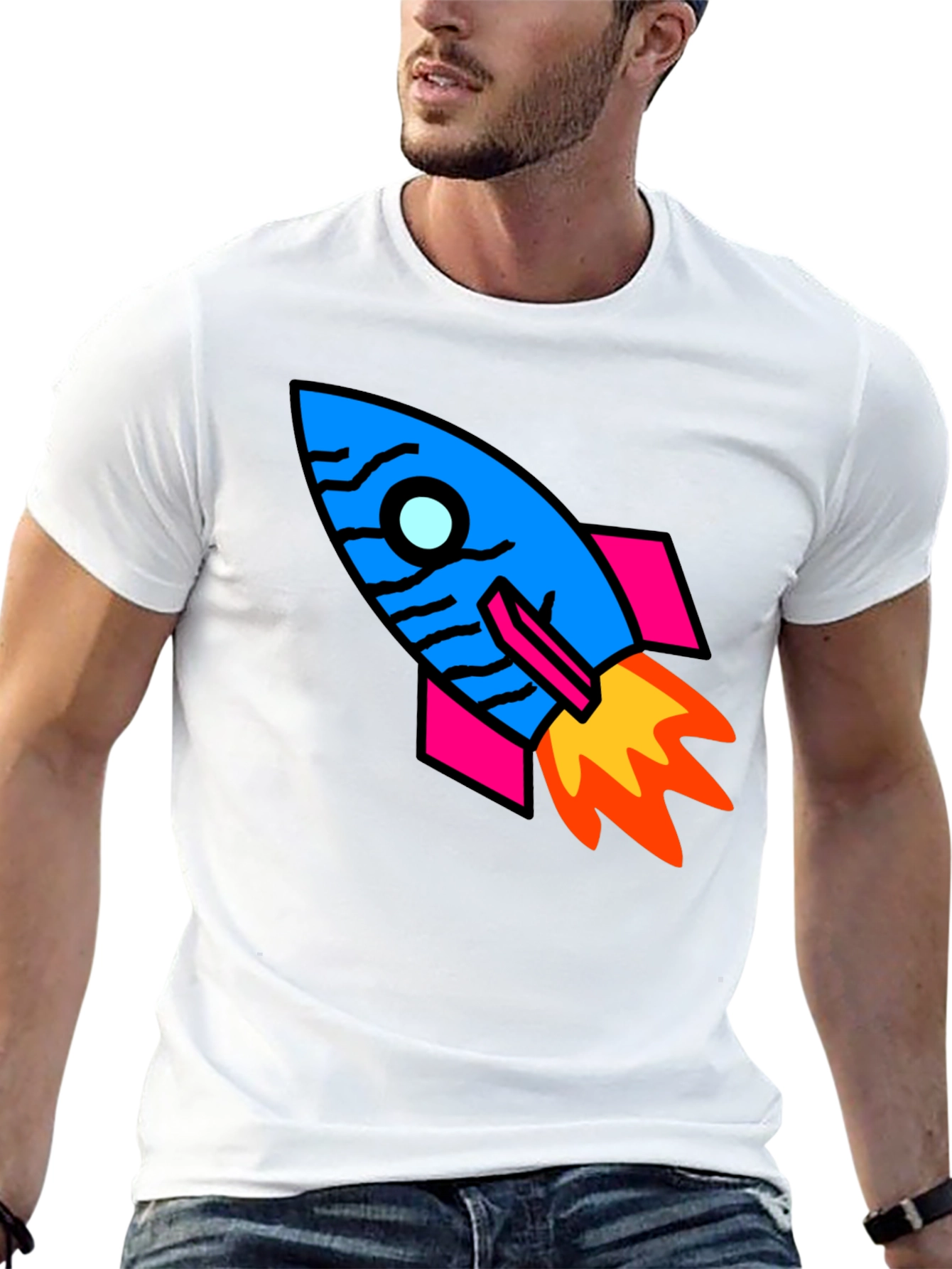 Rocket T-Shirt - Graphic Print Tee