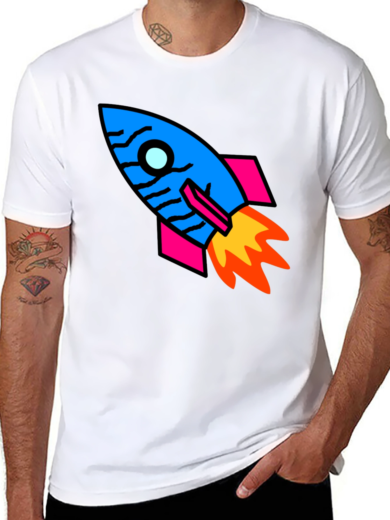 Rocket T-Shirt - Graphic Print Tee