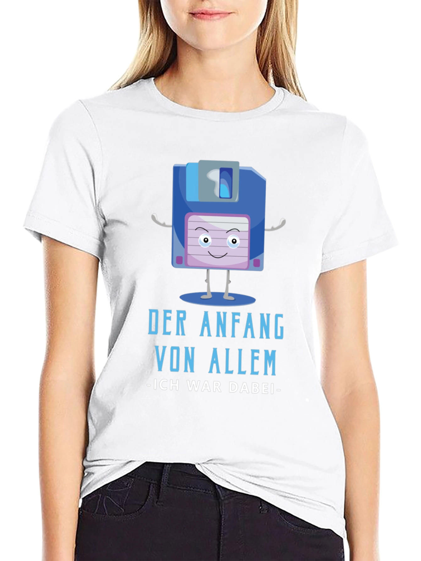 Retro Floppy Disk T-Shirt - The Beginning of Everything