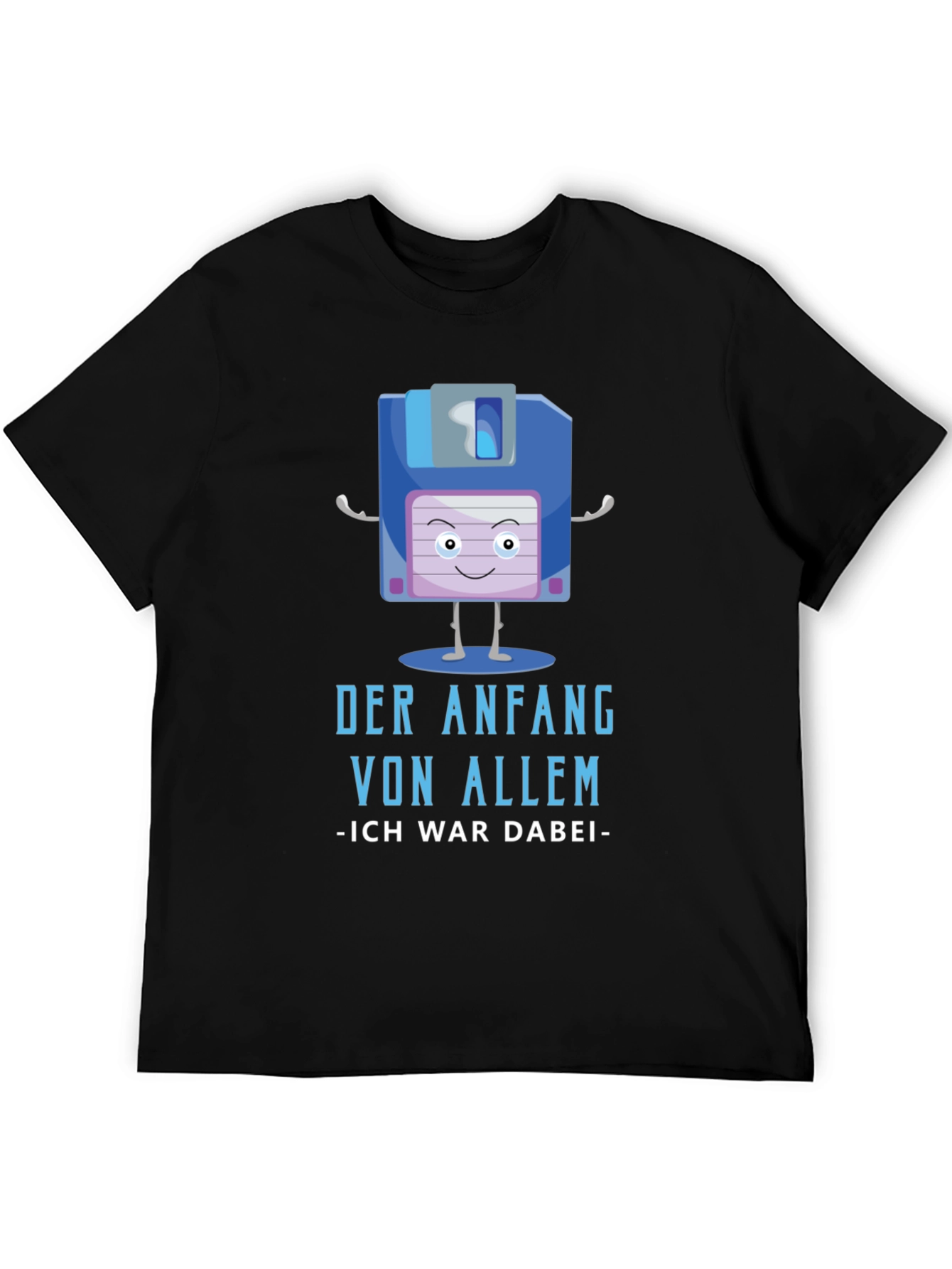 Retro Floppy Disk T-Shirt - The Beginning of Everything