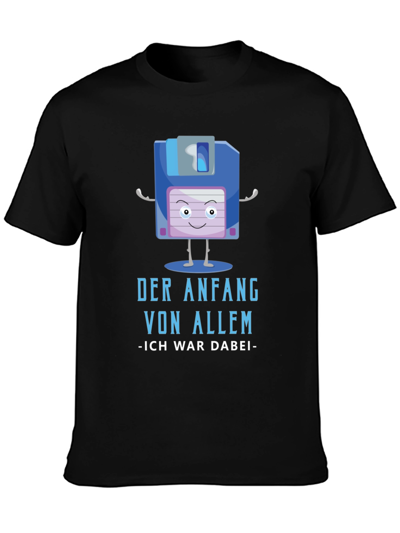 Retro Floppy Disk T-Shirt - The Beginning of Everything