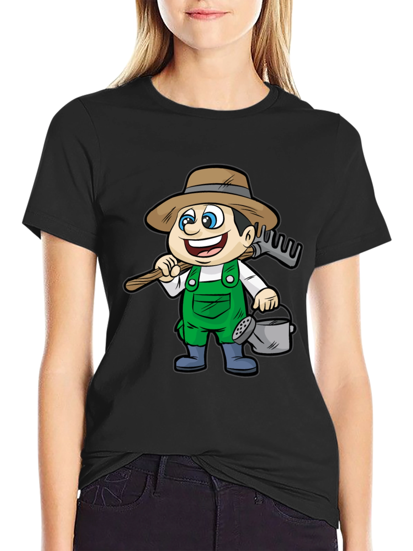 Cartoon Farmer T-Shirt - Fun Graphic Tee