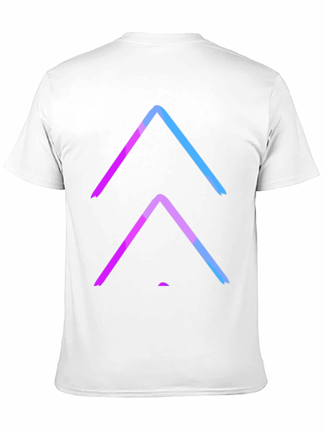 Gradient Arrow Graphic Tee - Black Cotton Blend