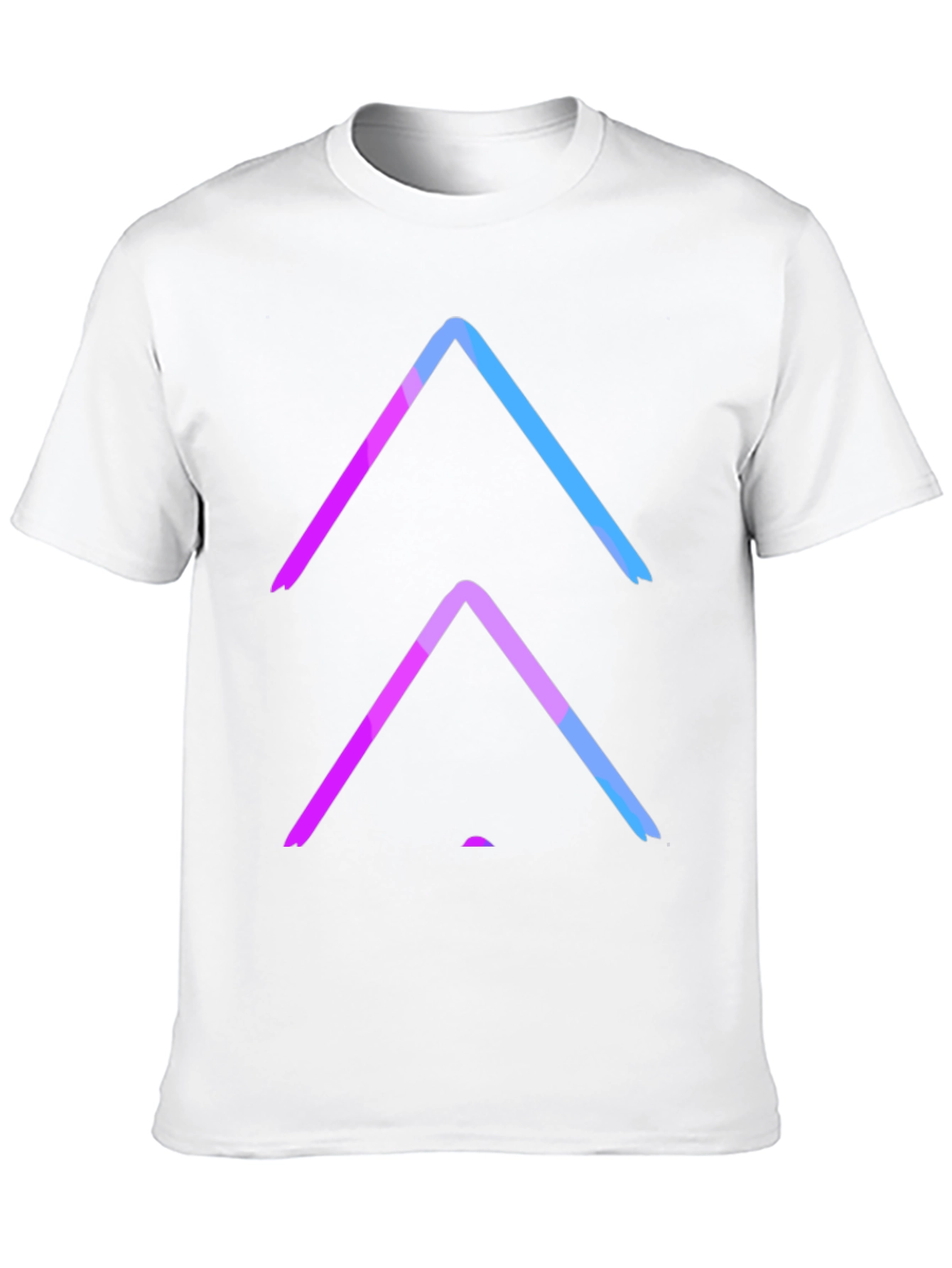Gradient Arrow Graphic Tee - Black Cotton Blend