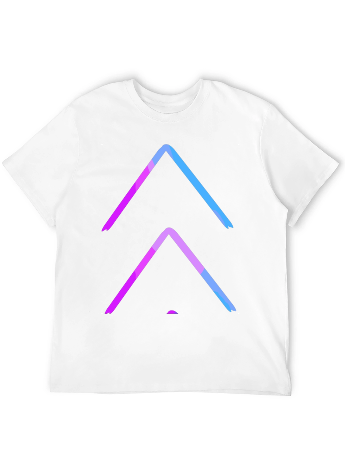 Gradient Arrow Graphic Tee - Black Cotton Blend