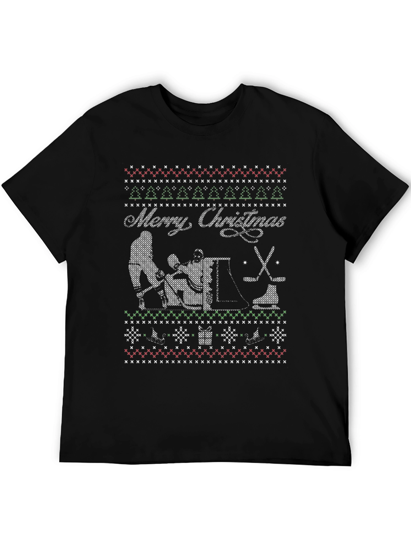 Ugly Christmas Hockey T-Shirt