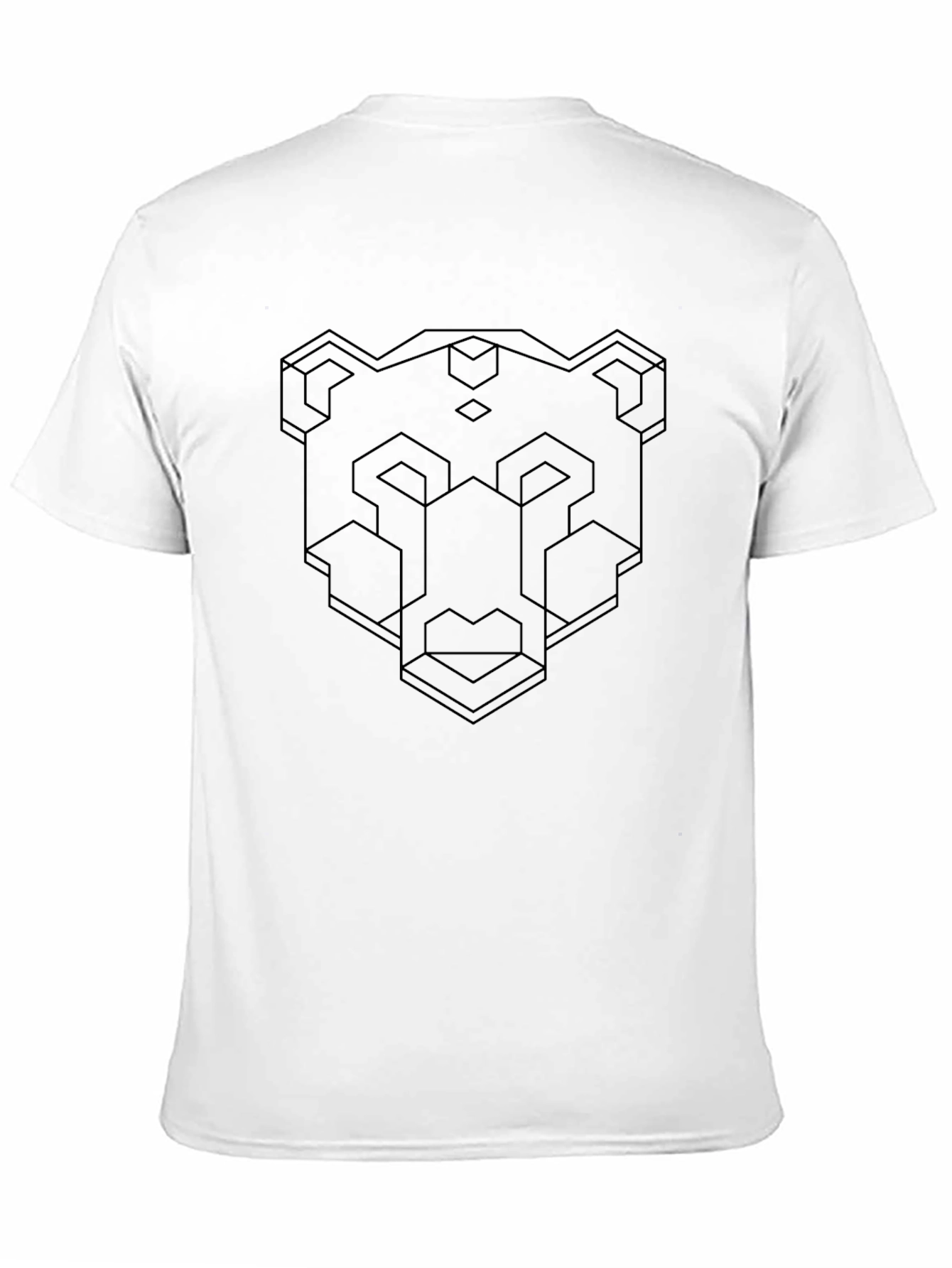 Geometric Bear Graphic T-Shirt - Modern Style