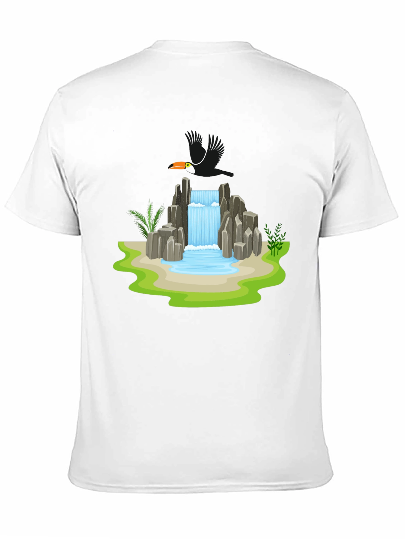 Waterfall Graphic Tee - Nature Inspired Design