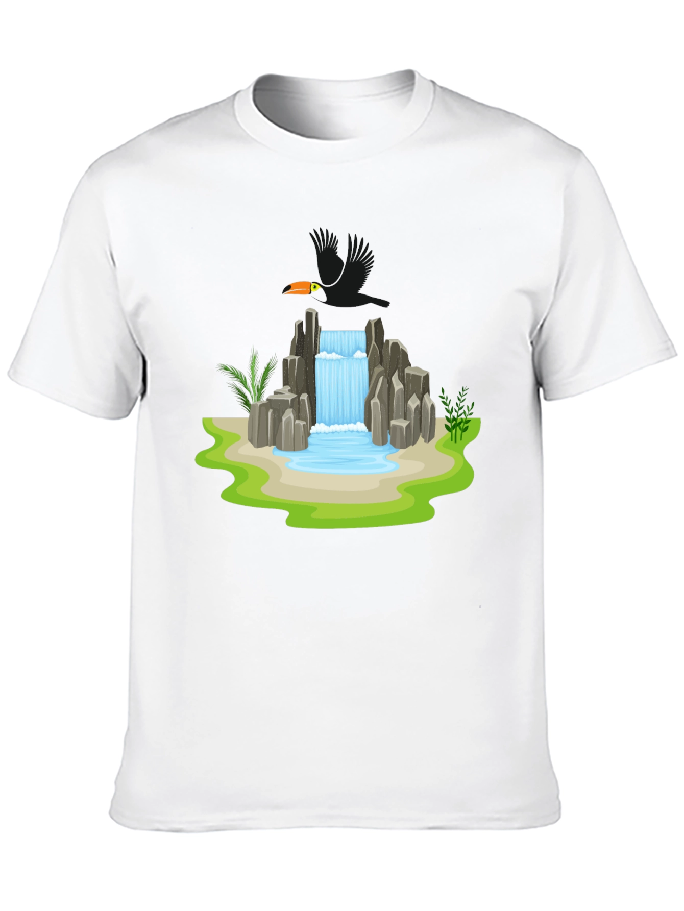 Waterfall Graphic Tee - Nature Inspired Design