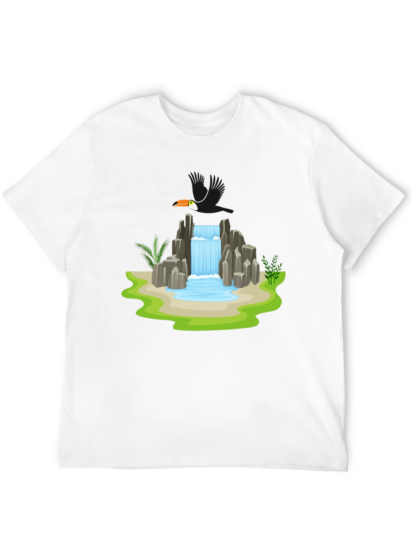 Waterfall Graphic Tee - Nature Inspired Design