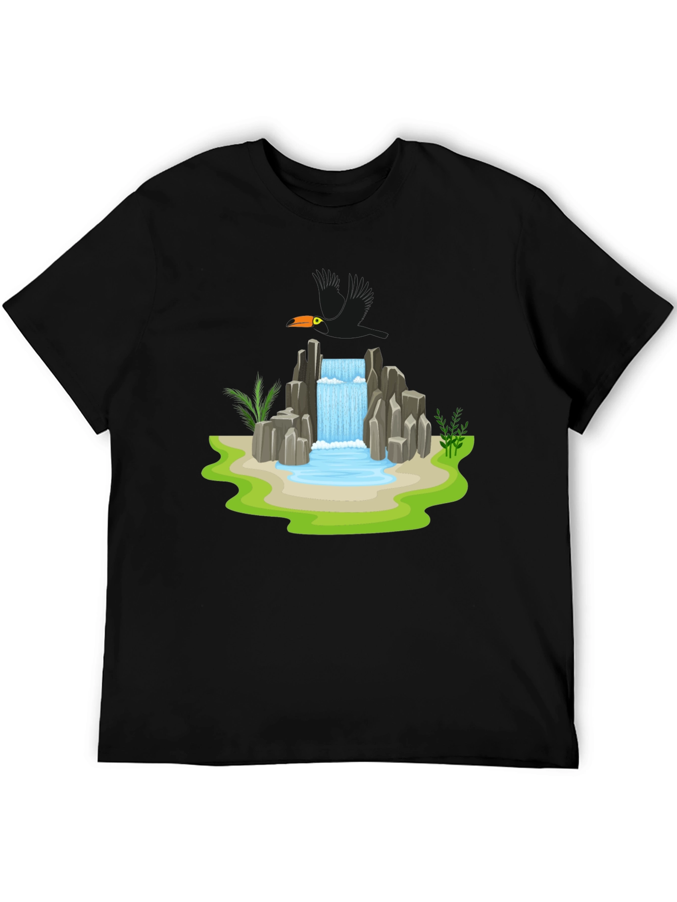 Waterfall Graphic Tee - Nature Inspired Design