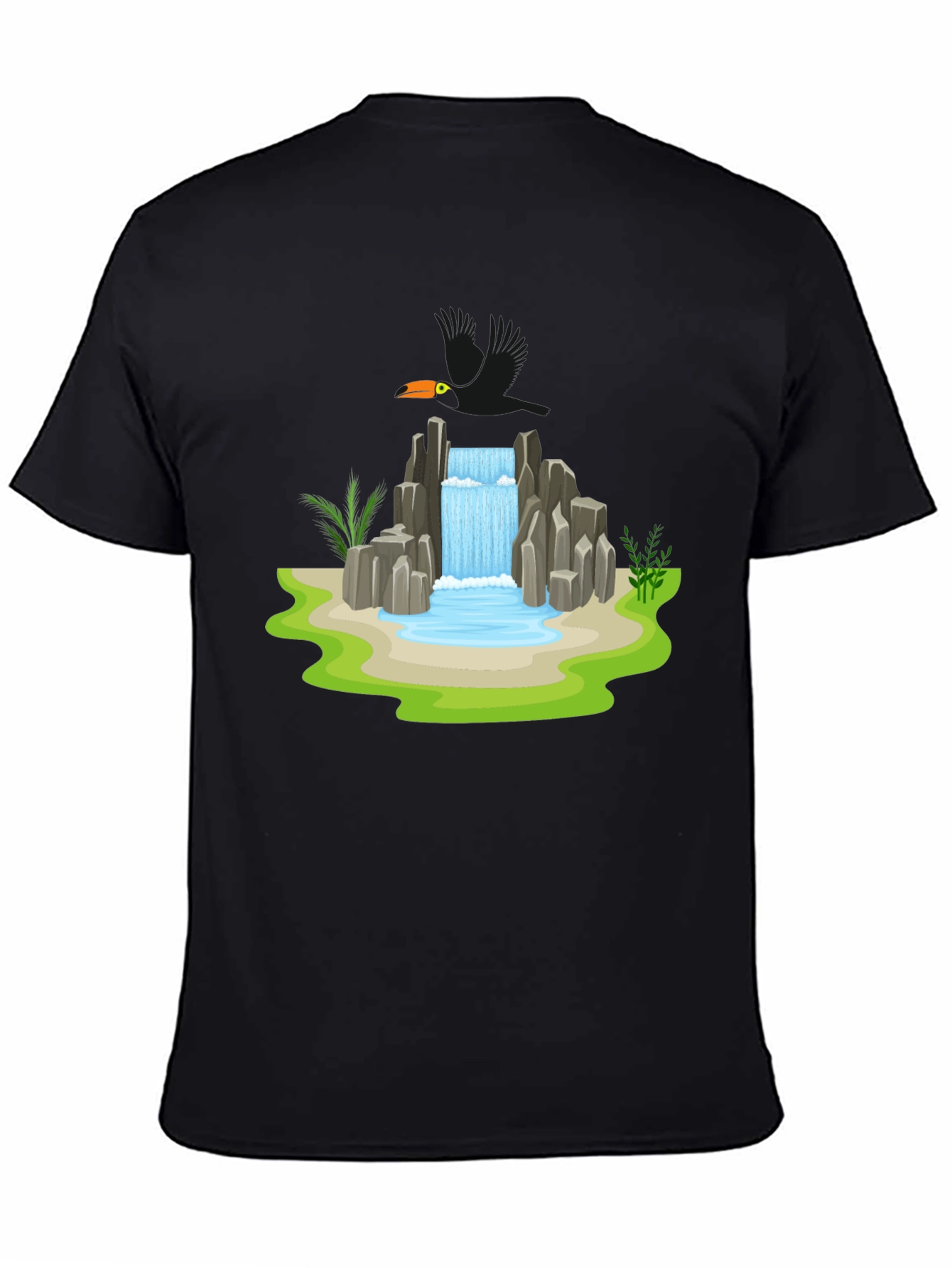 Waterfall Graphic Tee - Nature Inspired Design
