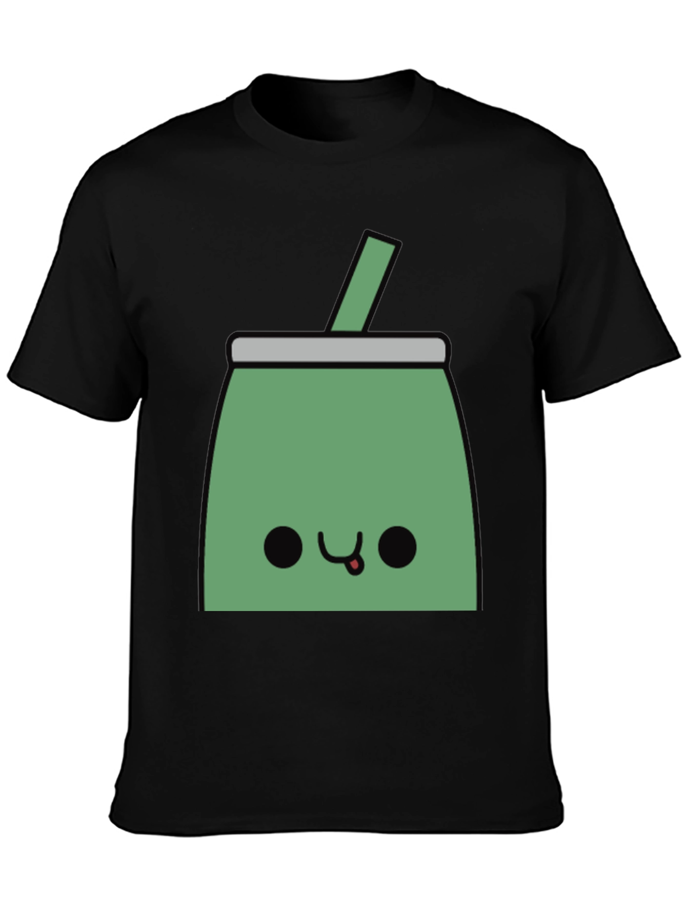 Kawaii Mate Tea T-Shirt - Black Cute Design