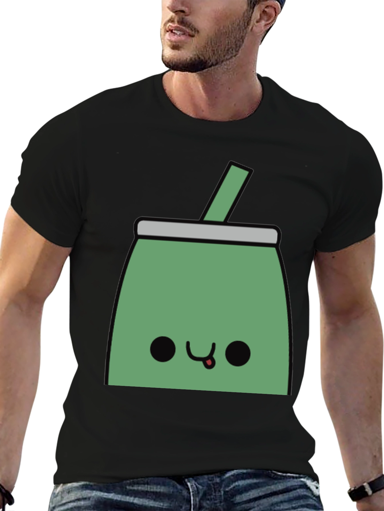 Kawaii Mate Tea T-Shirt - Black Cute Design