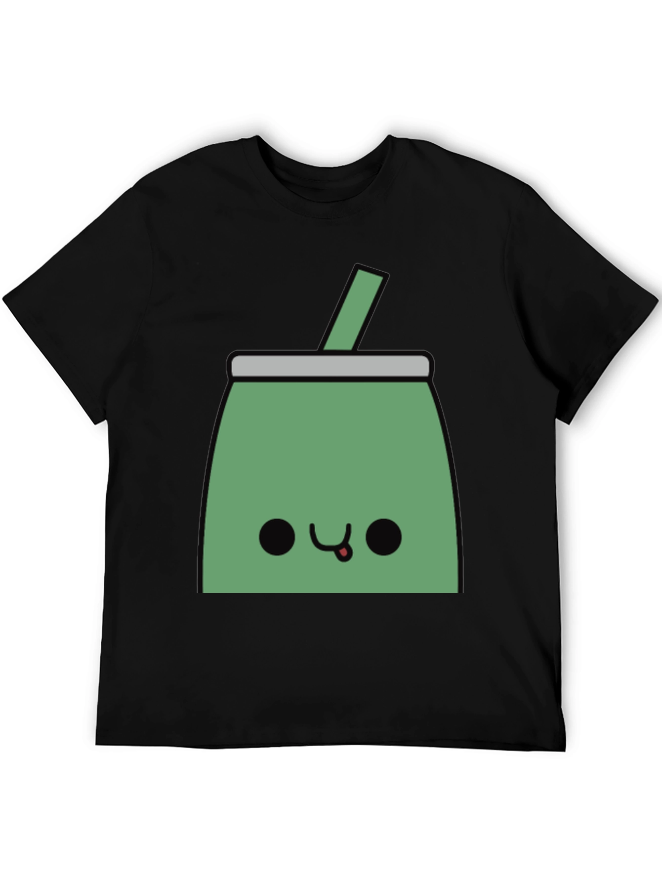 Kawaii Mate Tea T-Shirt - Black Cute Design