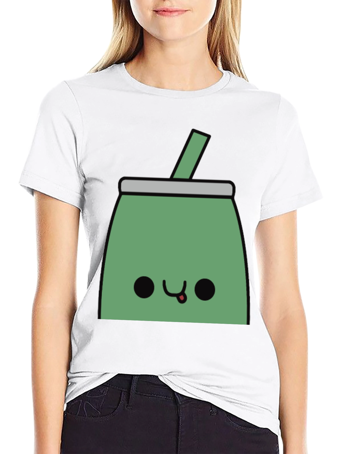 Kawaii Mate Tea T-Shirt - Black Cute Design