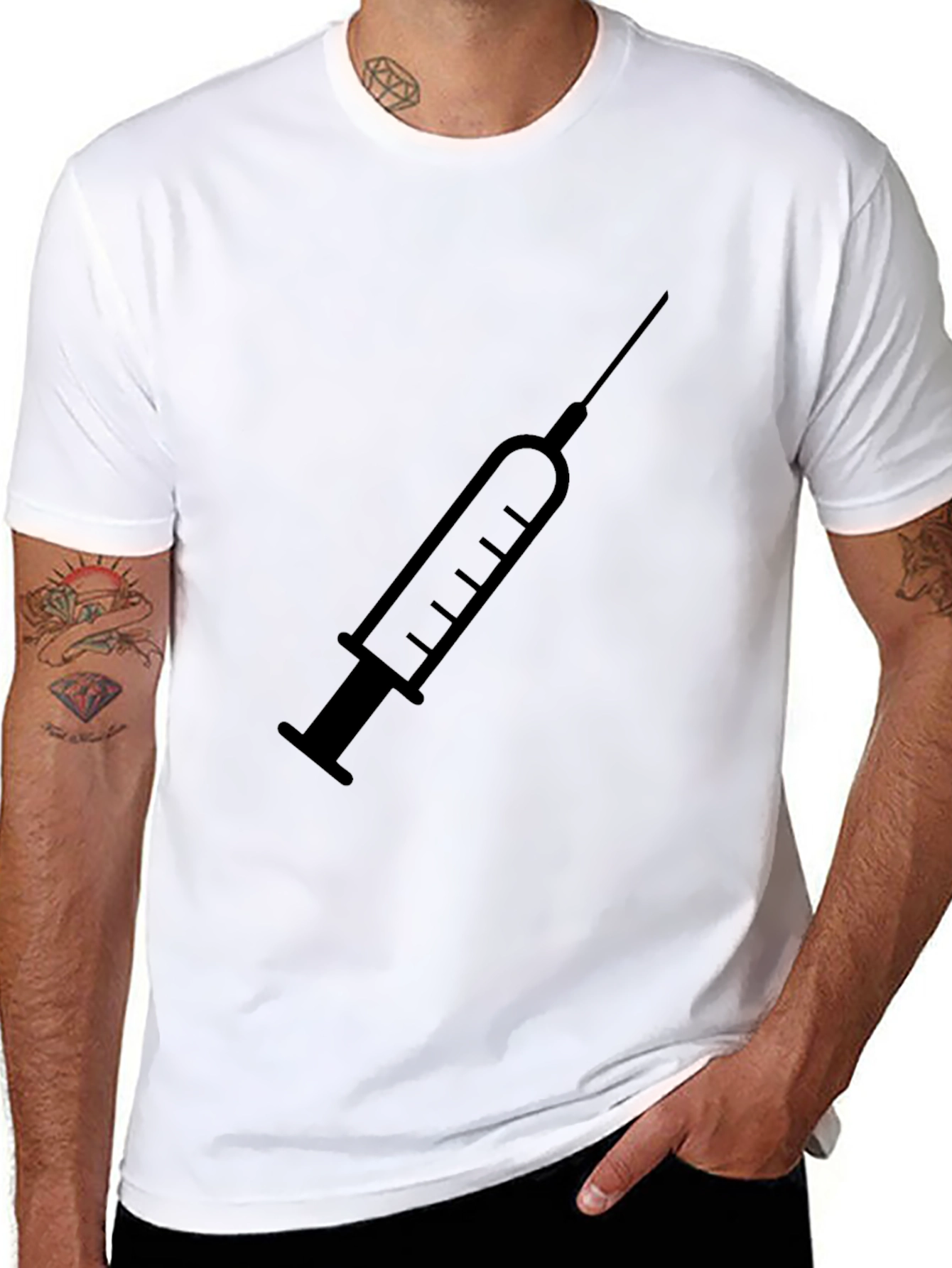 Syringe Graphic T-Shirt - Unisex Medical Theme