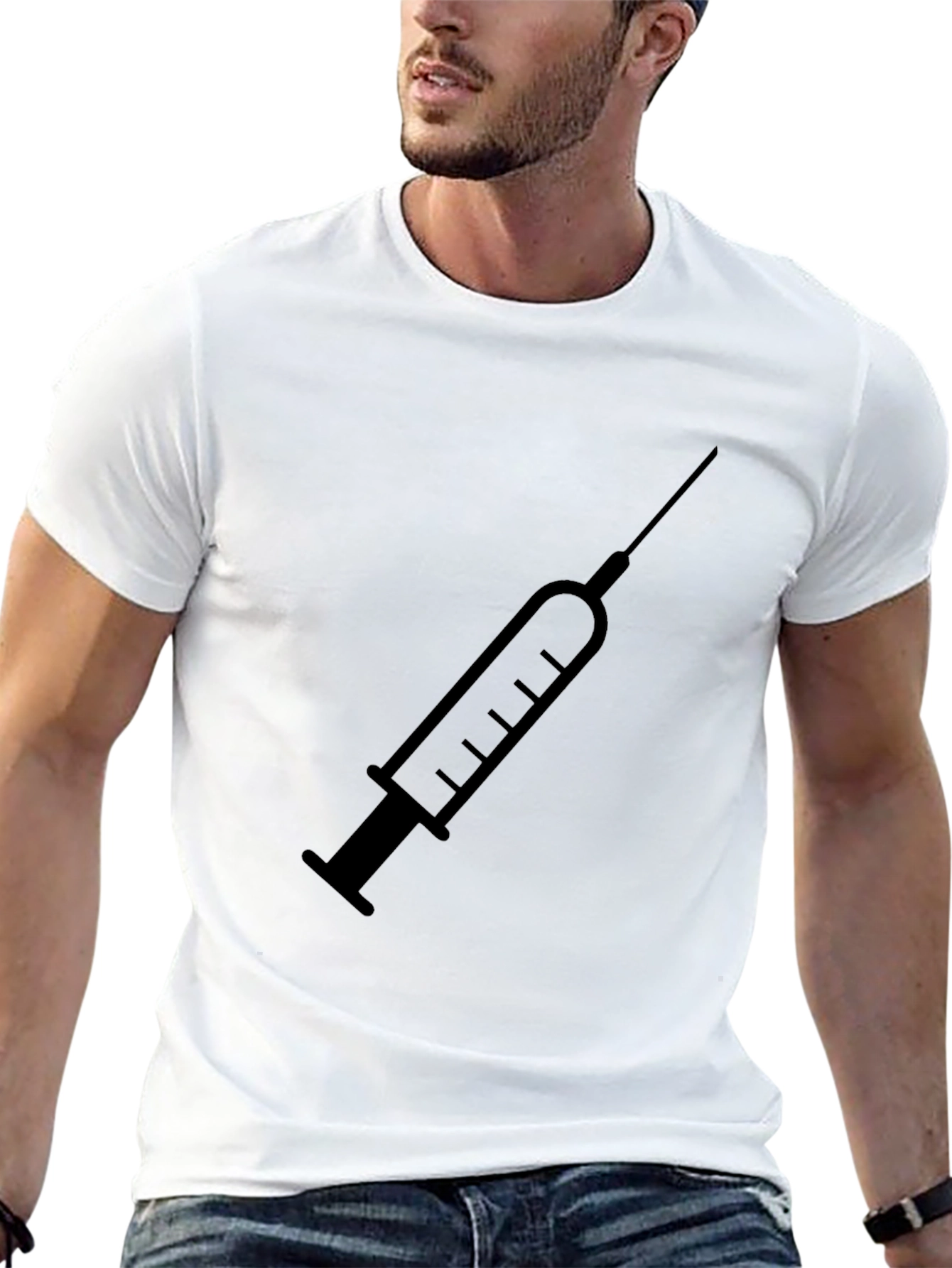 Syringe Graphic T-Shirt - Unisex Medical Theme