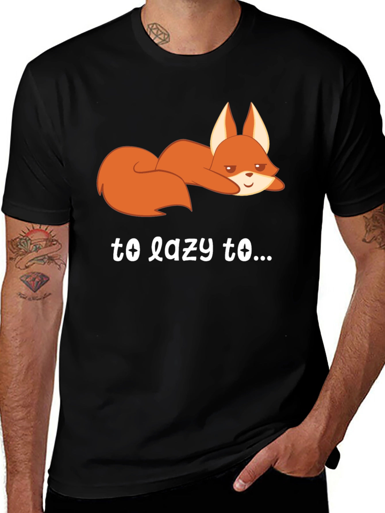 Lazy Fox Graphic Tee - Comfort & Style