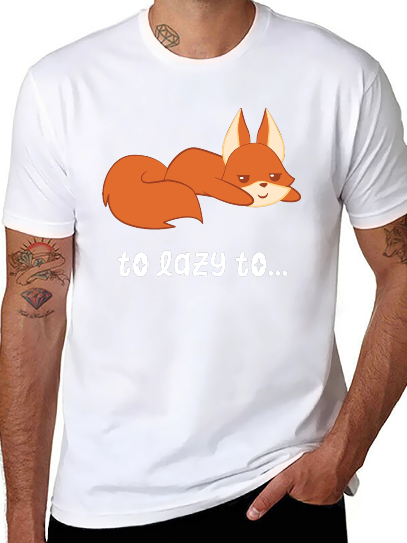 Lazy Fox Graphic Tee - Comfort & Style