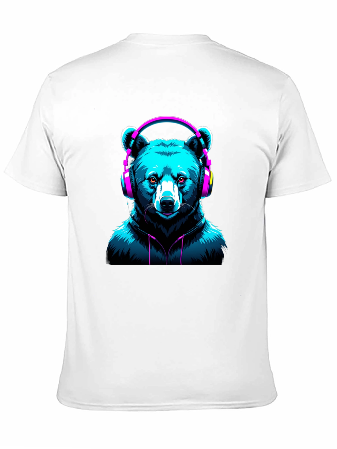 Bear with Headphones Graphic T-Shirt