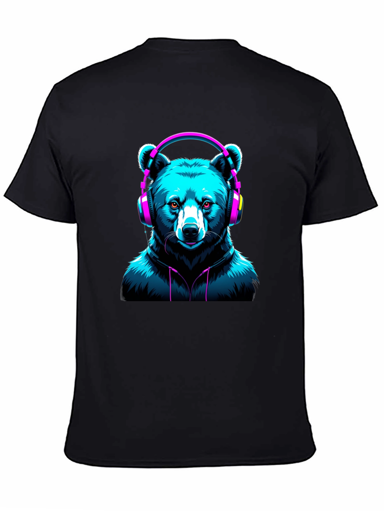 Bear with Headphones Graphic T-Shirt