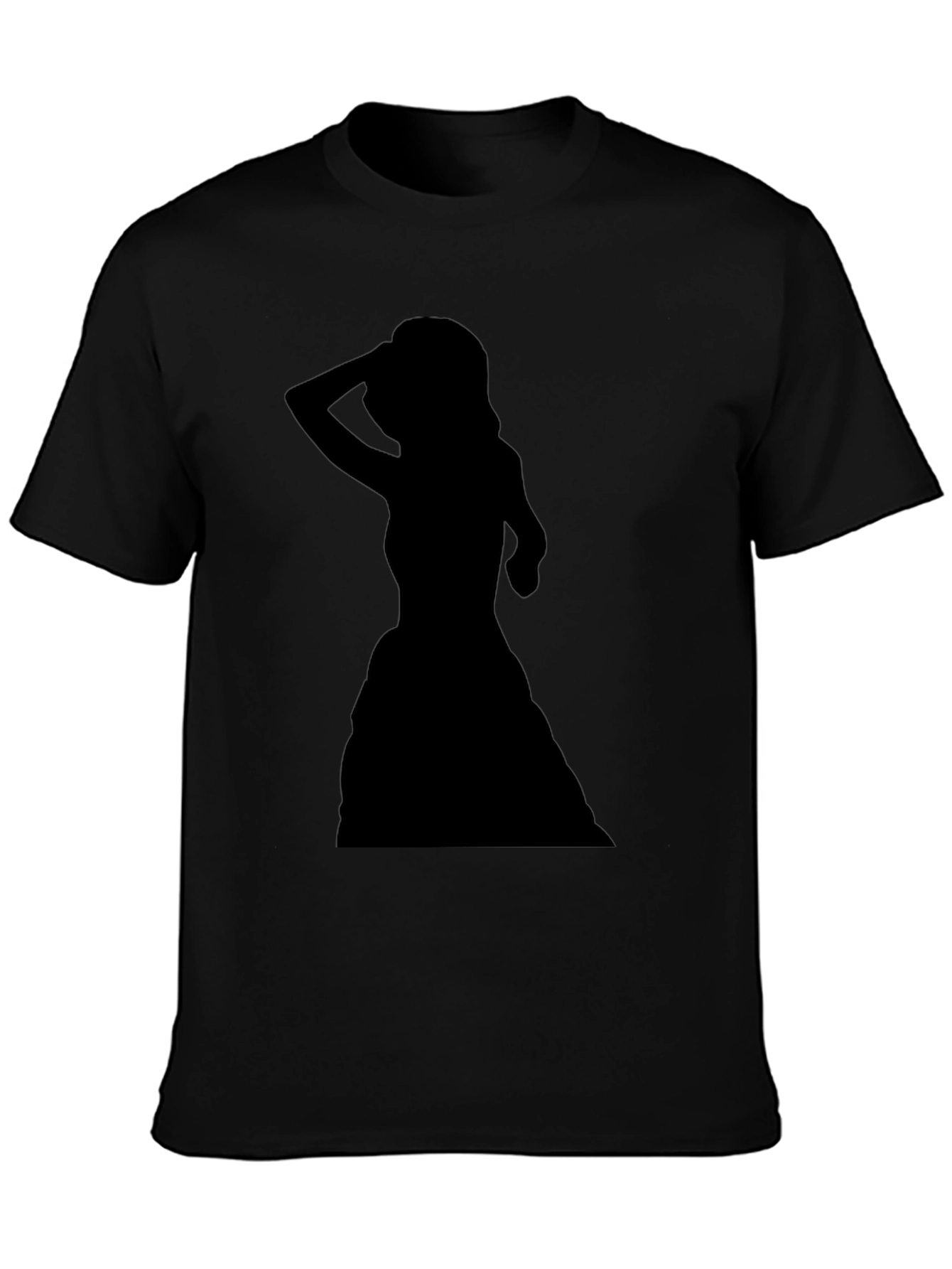 Silhouette Woman Black T-Shirt
