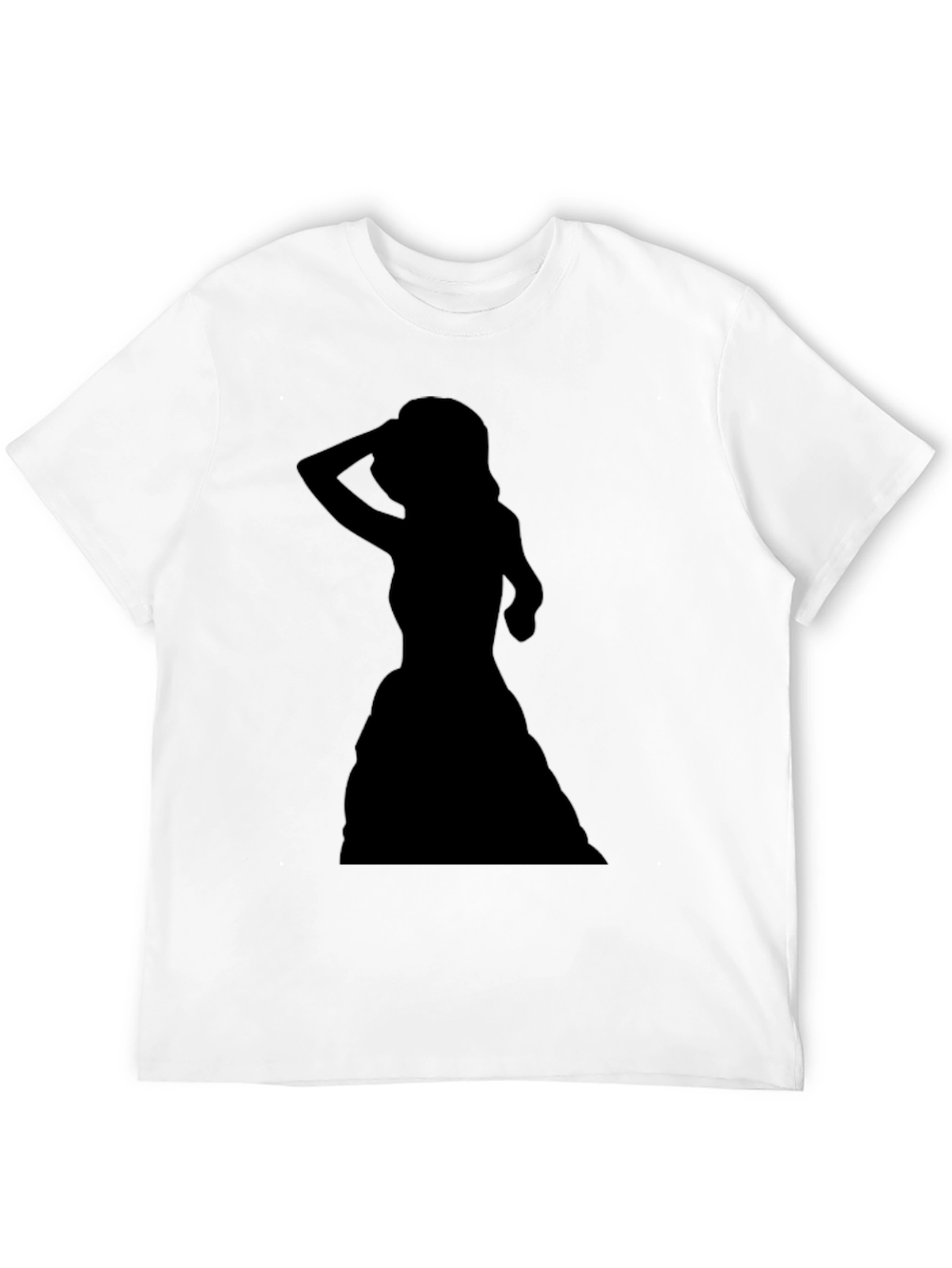 Silhouette Woman Black T-Shirt