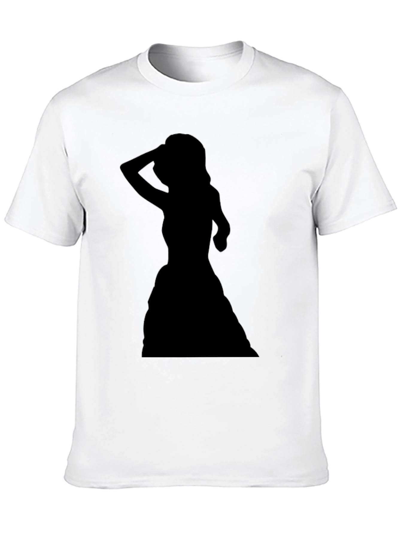Silhouette Woman Black T-Shirt