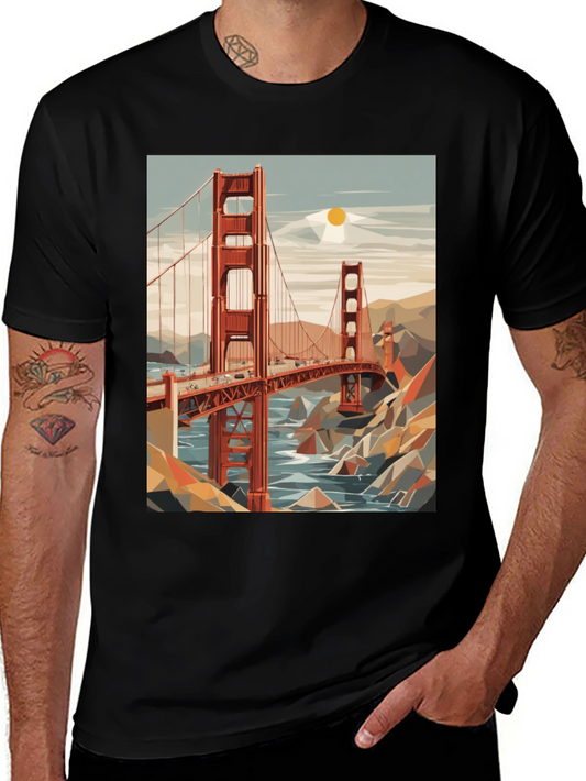 Golden Gate Bridge Graphic Tee - Stylish San Francisco Souvenir