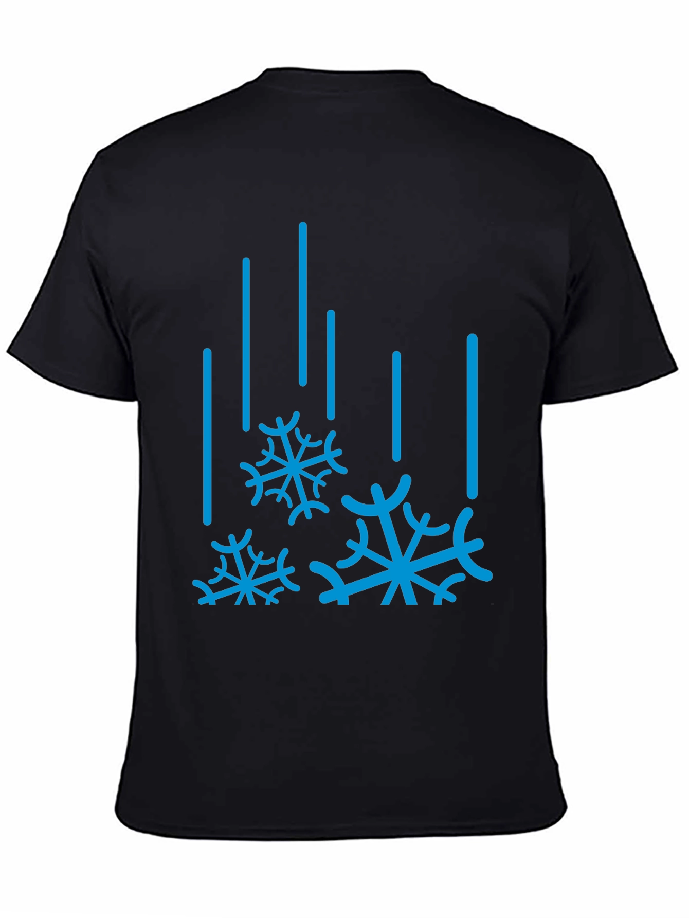 Winter Snowflake Graphic Tee - Black