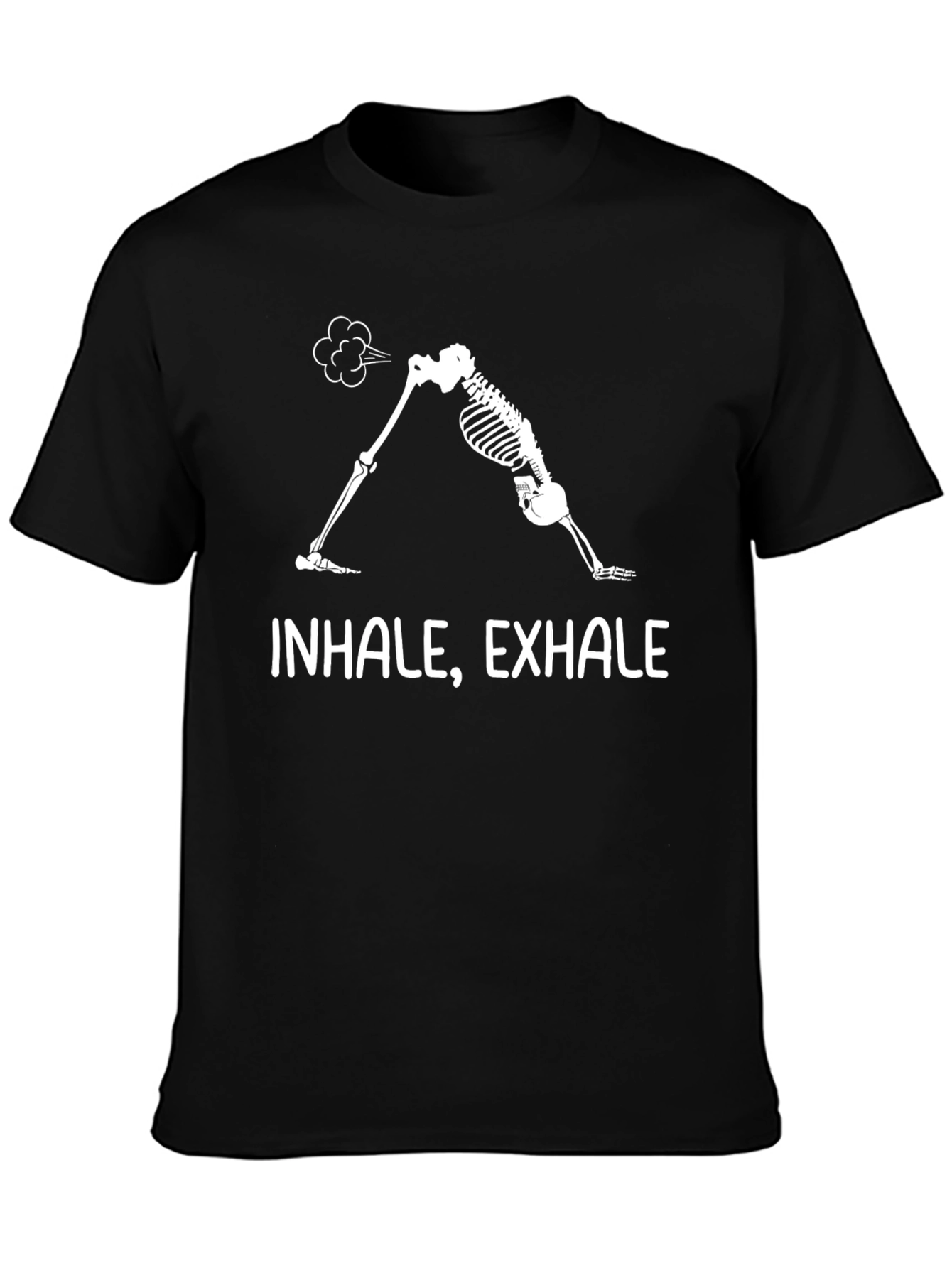 Yoga Skeleton Inhale Exhale Graphic Tee