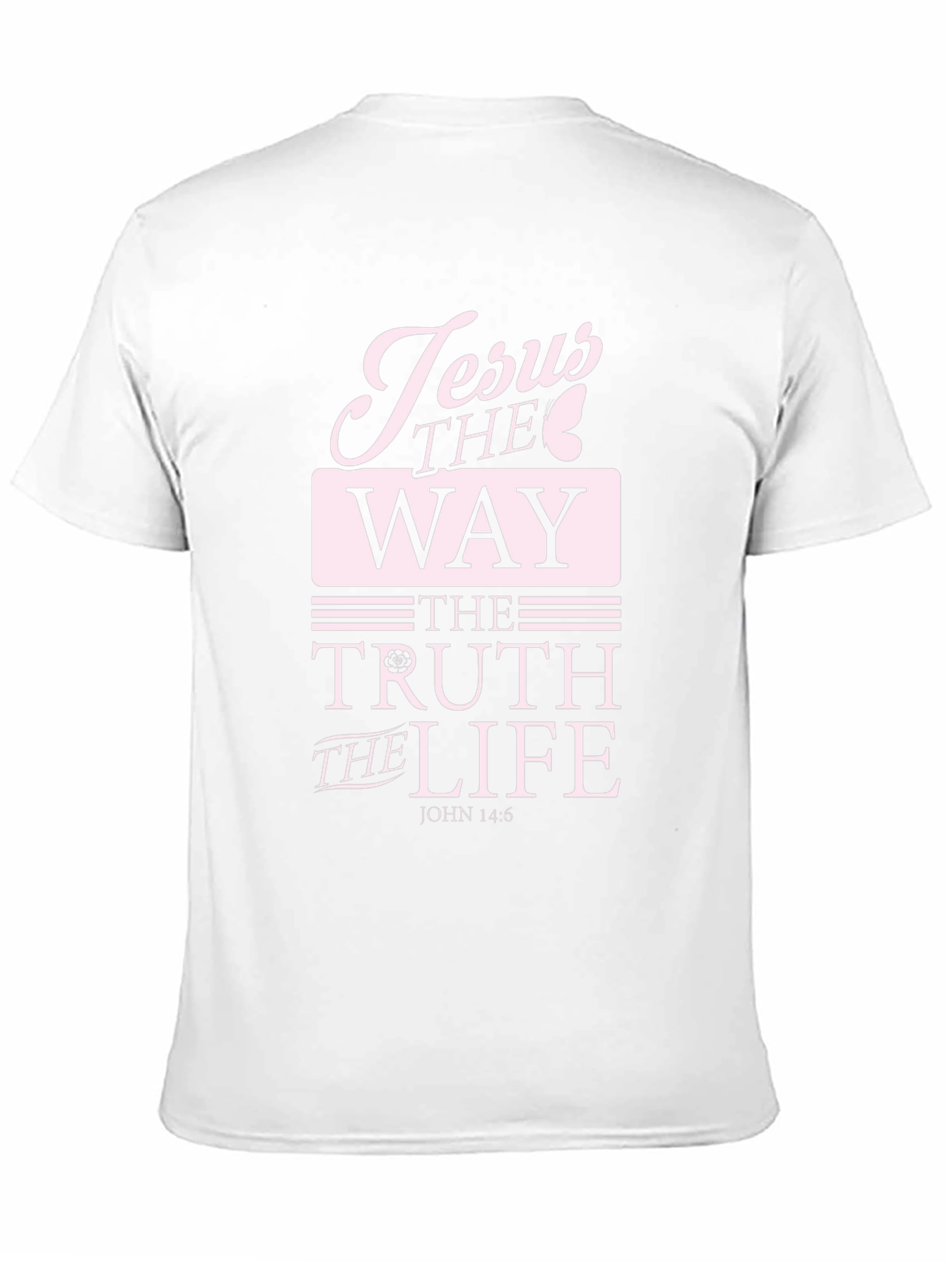Jesus The Way Truth Life Black Graphic T-Shirt
