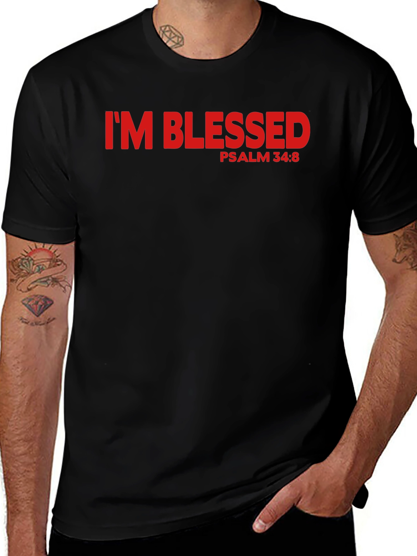 Im Blessed Psalm 34:8 Graphic T-Shirt