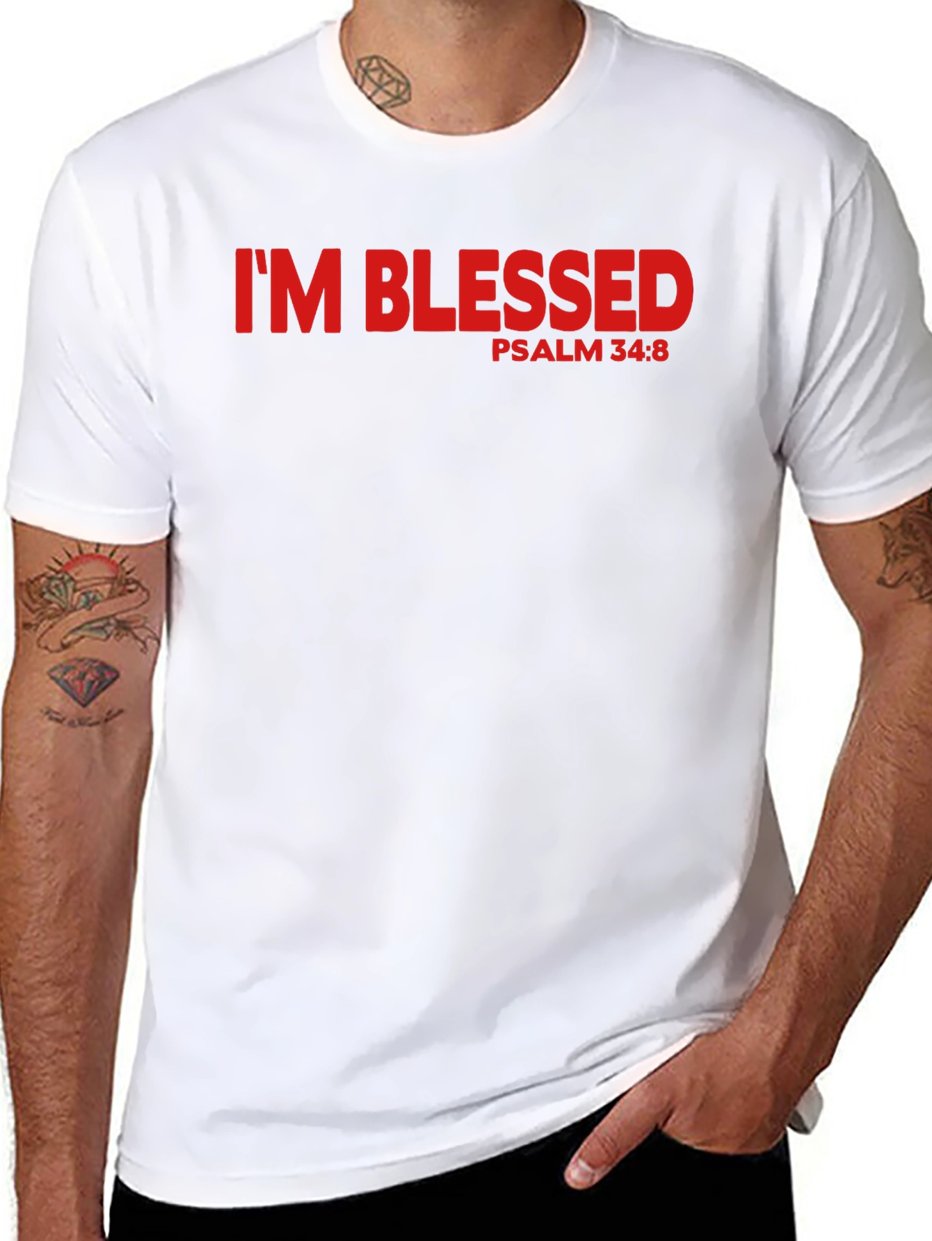 Im Blessed Psalm 34:8 Graphic T-Shirt