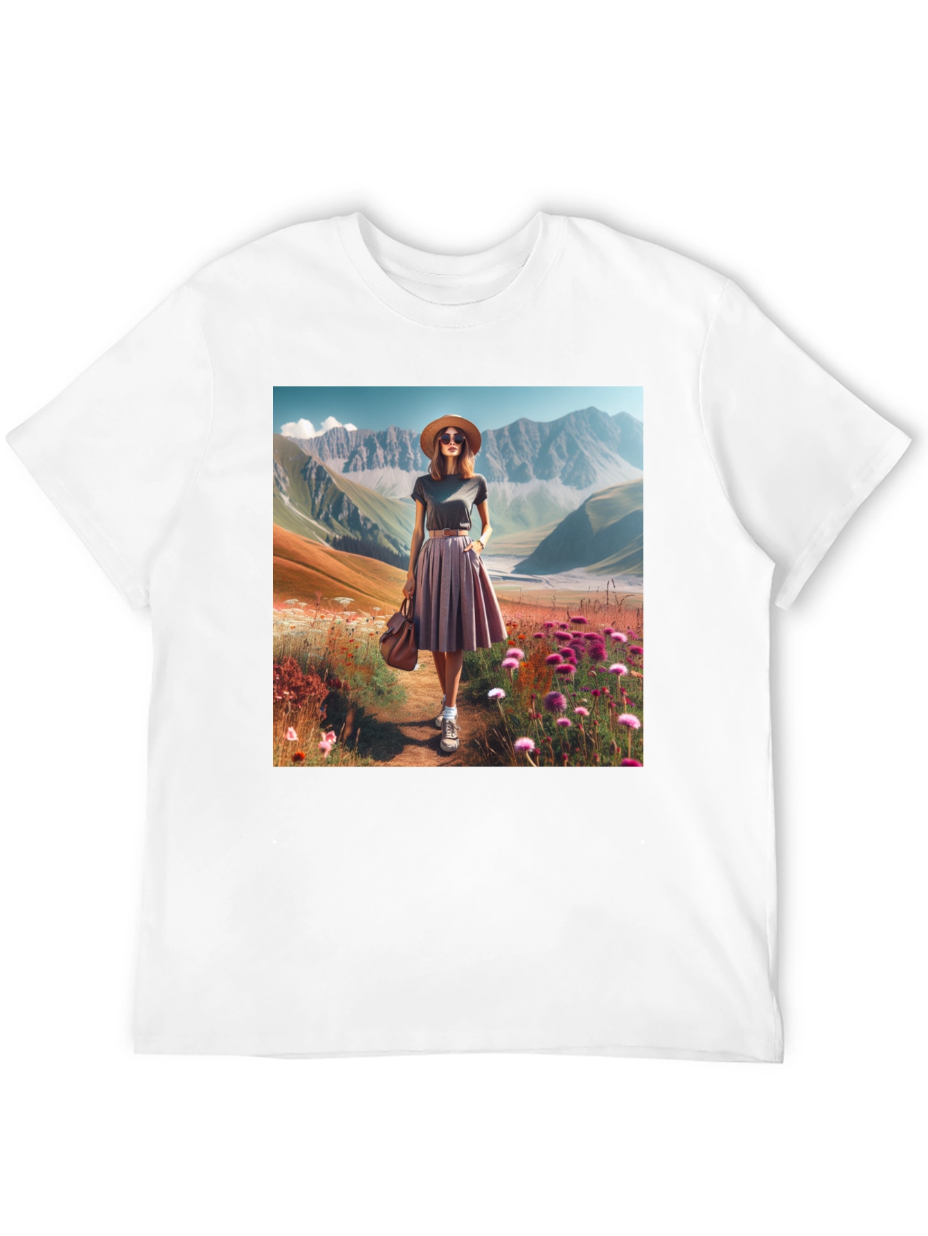 Stylish Mountain Landscape Tee
