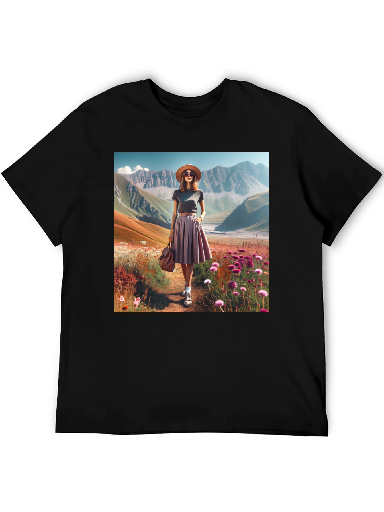 Stylish Mountain Landscape Tee