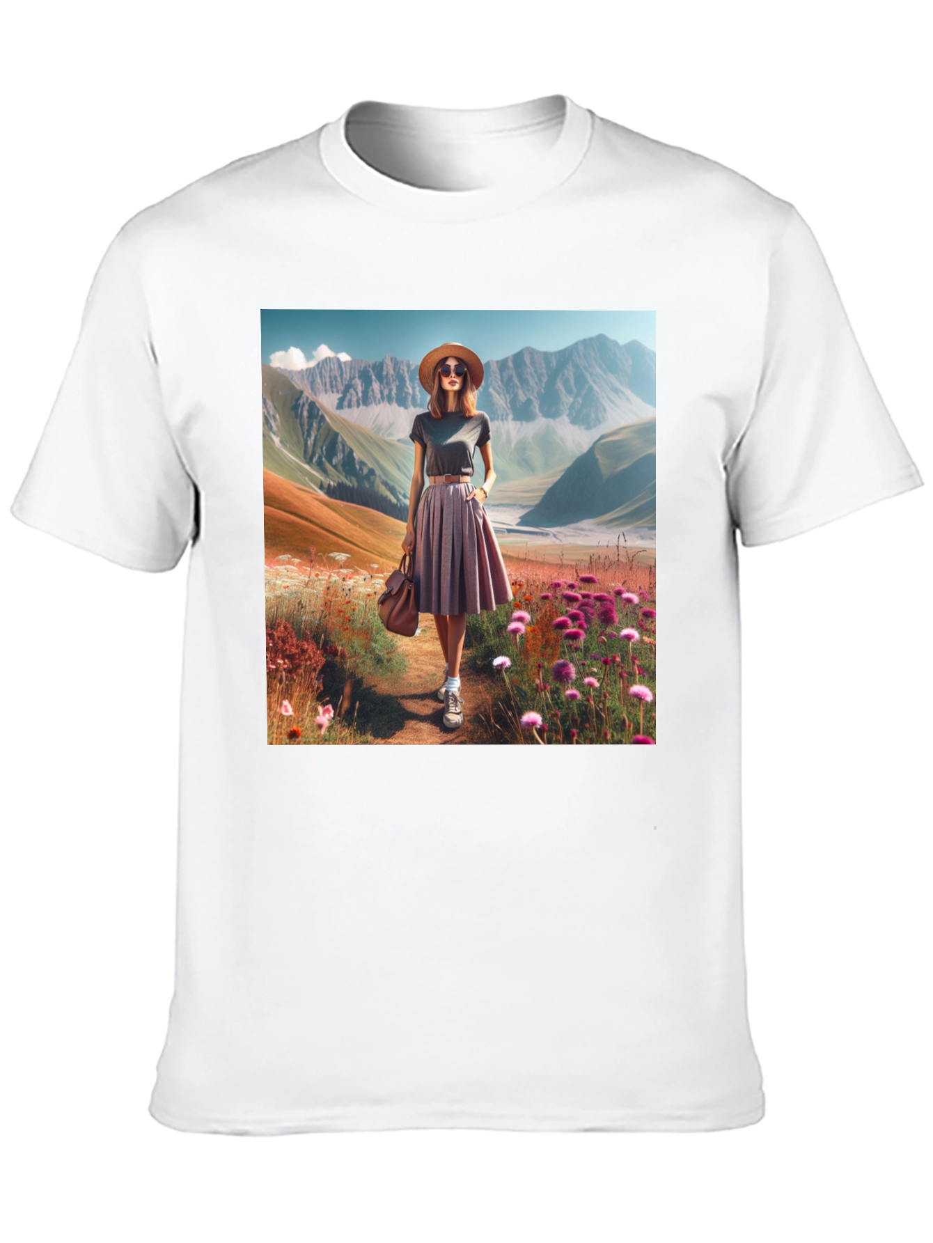 Stylish Mountain Landscape Tee