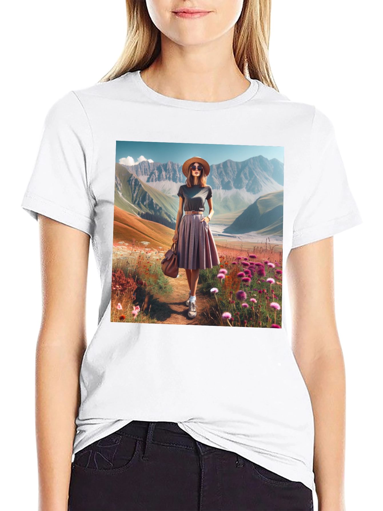 Stylish Mountain Landscape Tee