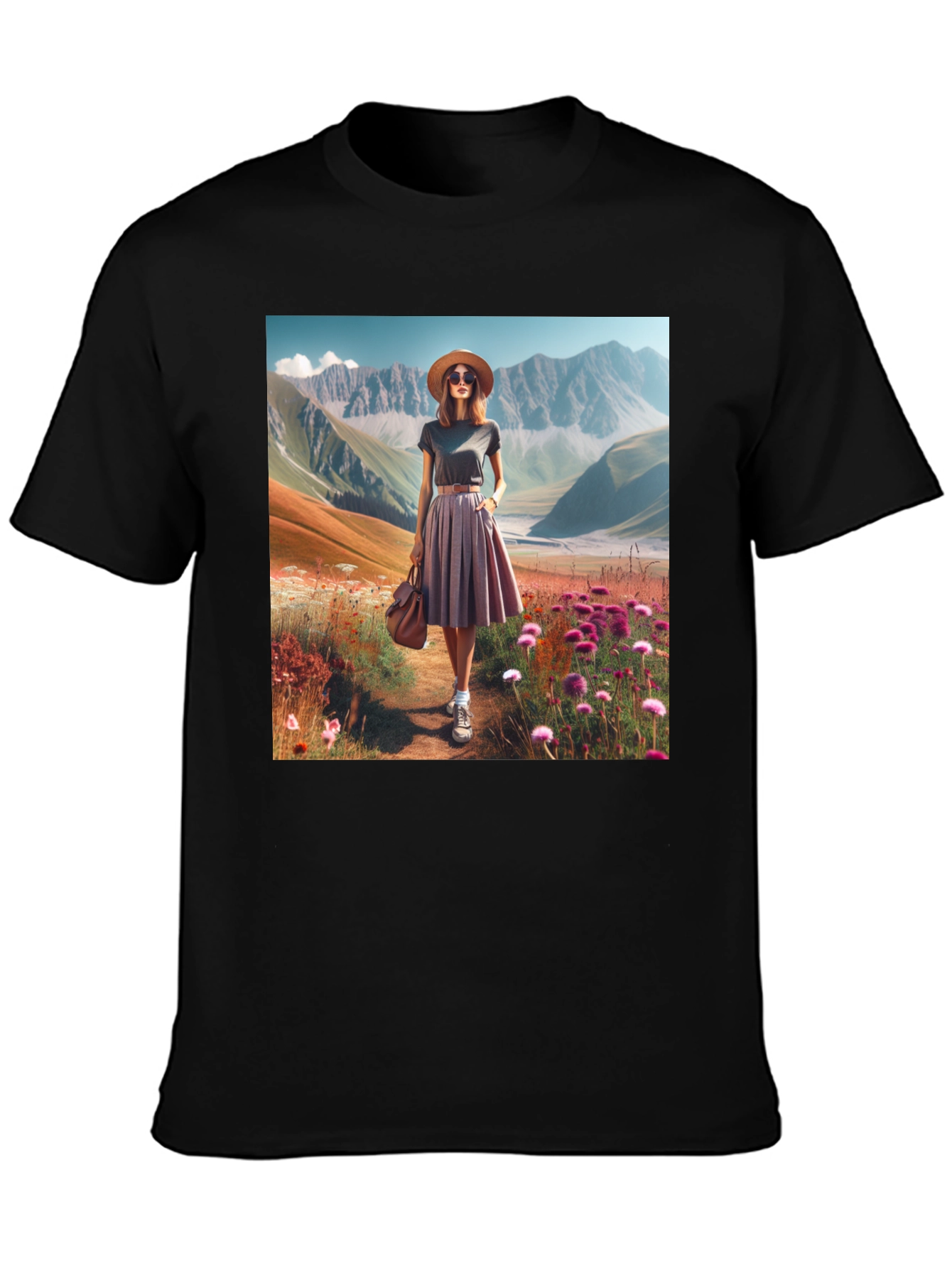 Stylish Mountain Landscape Tee