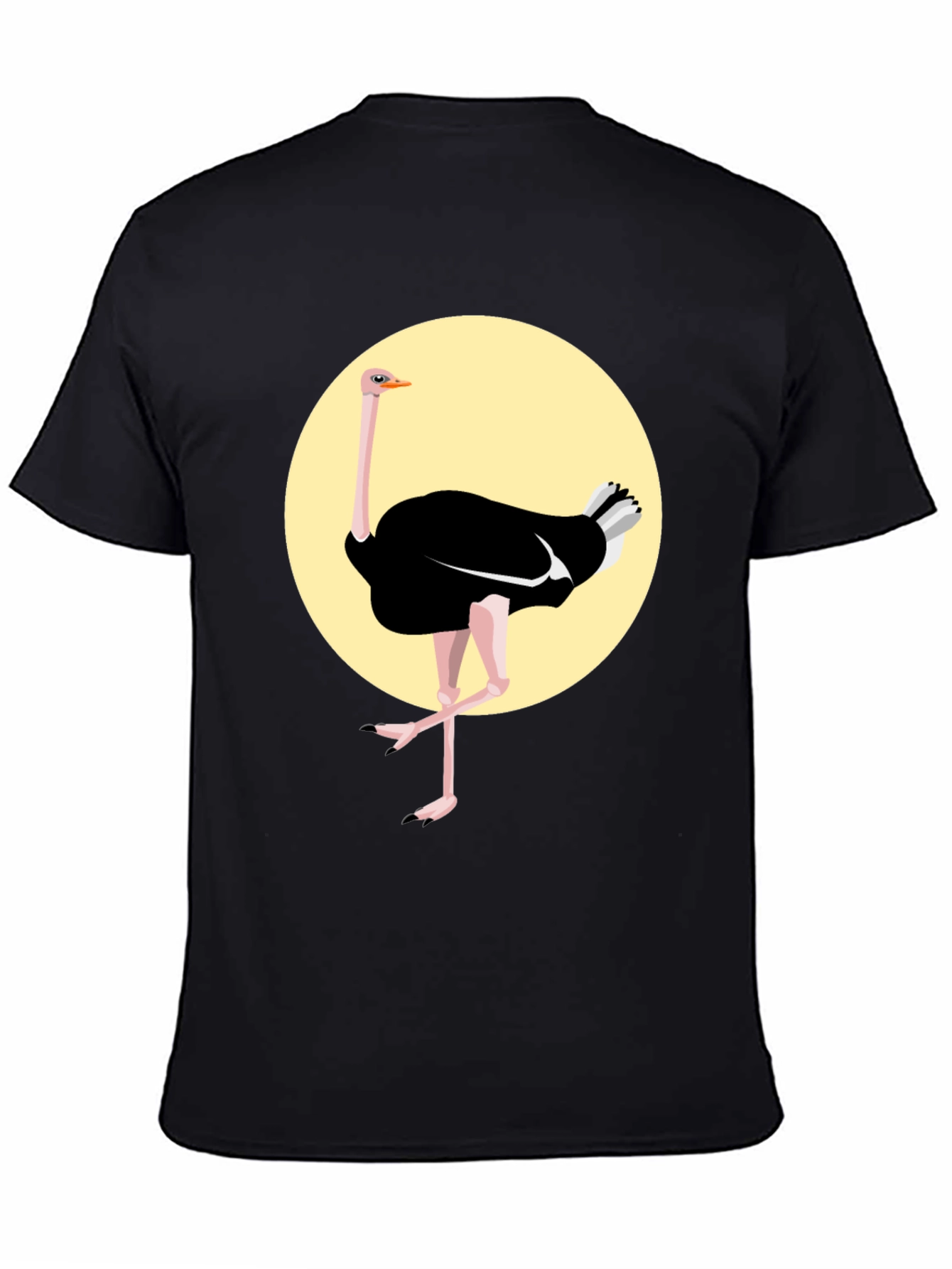 Ostrich Graphic Tee - Black Unisex Shirt
