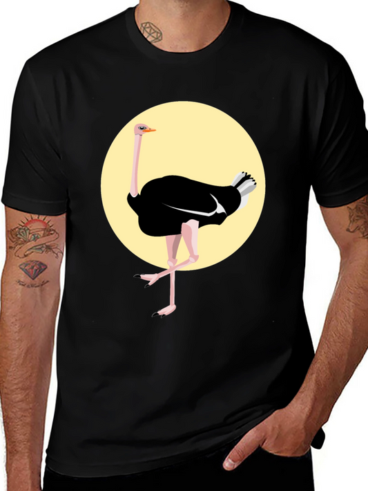 Ostrich Graphic Tee - Black Unisex Shirt