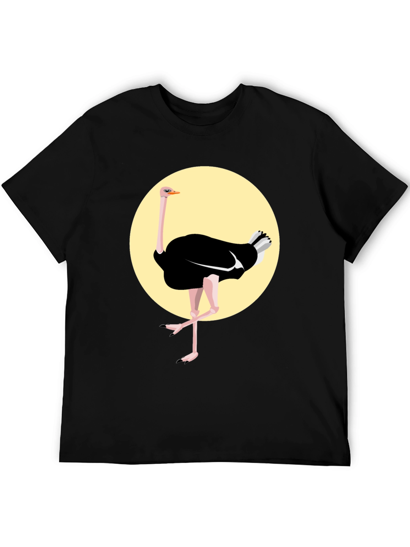 Ostrich Graphic Tee - Black Unisex Shirt