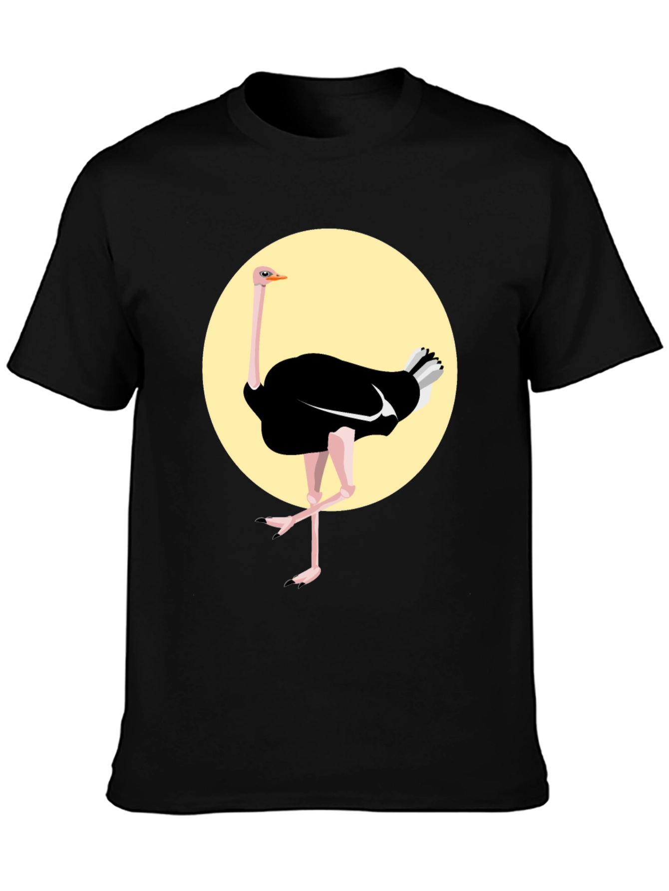 Ostrich Graphic Tee - Black Unisex Shirt