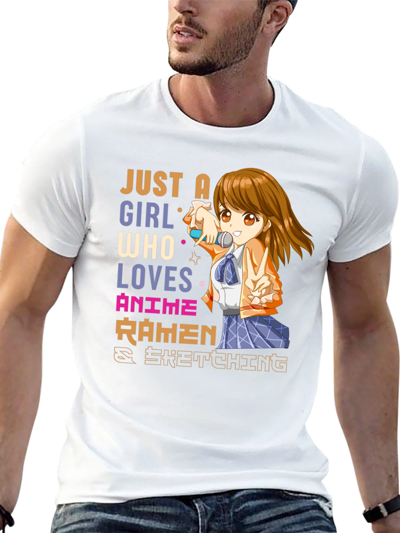 Anime Ramen Sketching T-Shirt