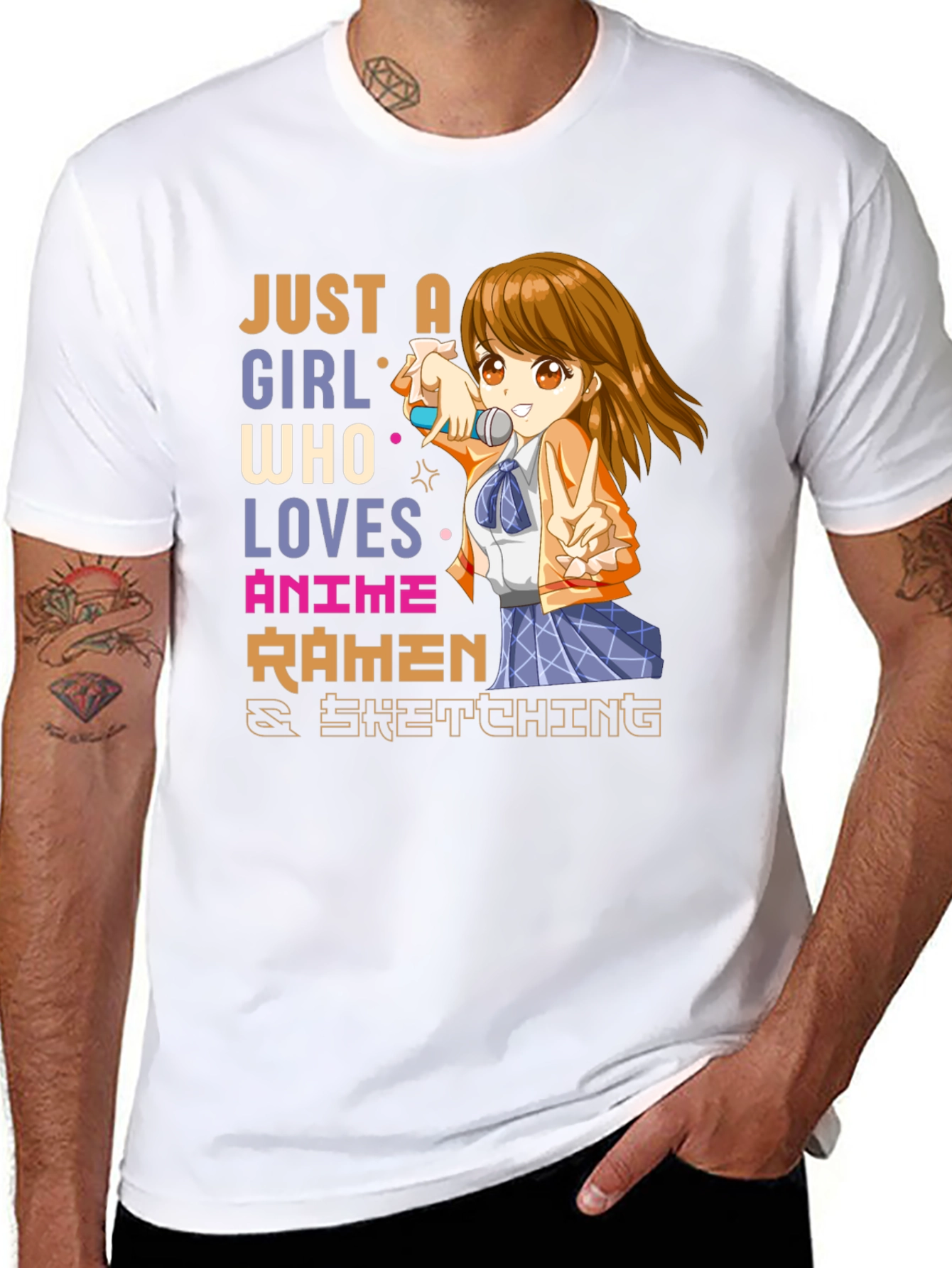 Anime Ramen Sketching T-Shirt