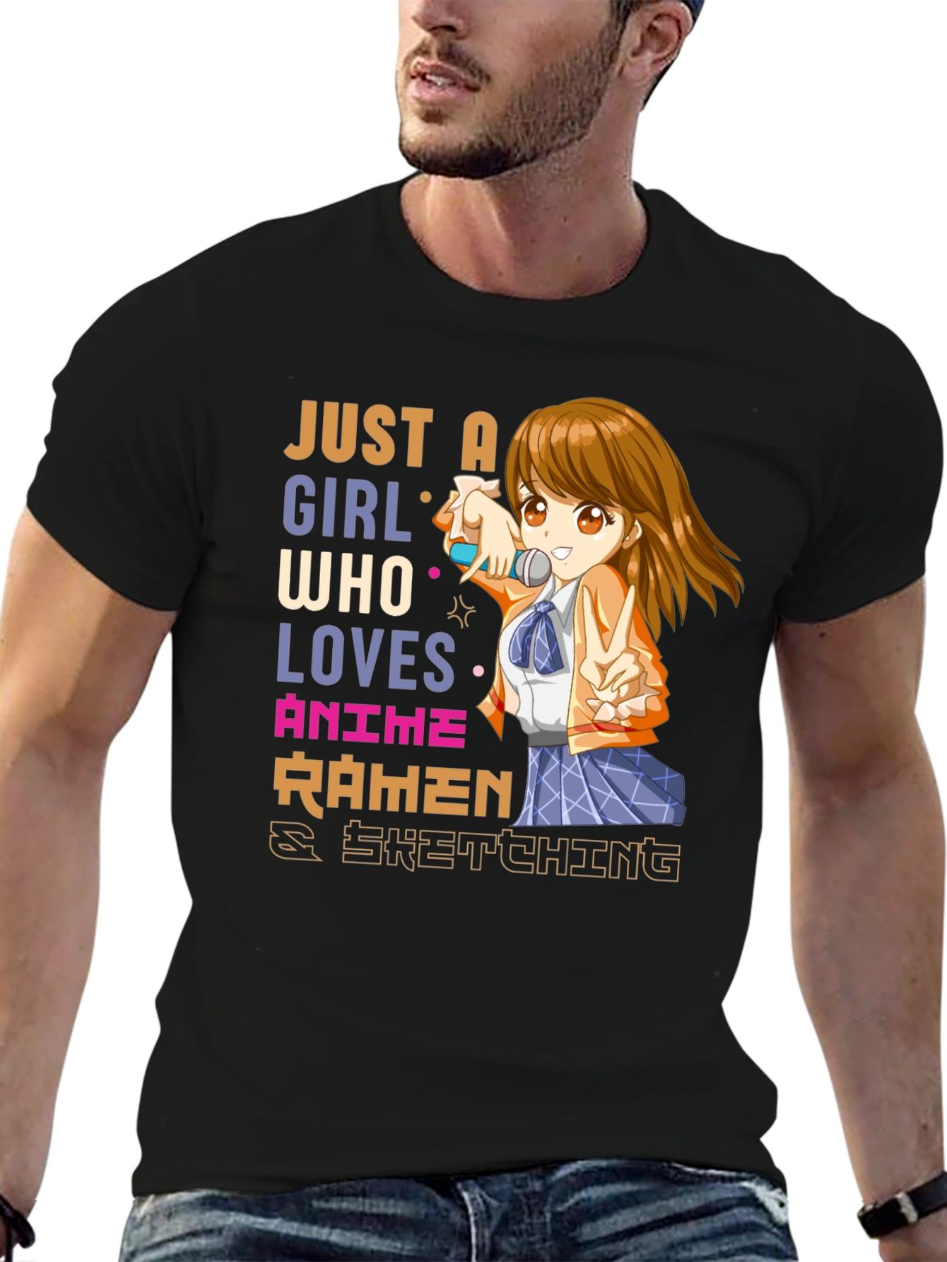 Anime Ramen Sketching T-Shirt