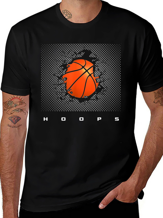 Hoops Graphic Tee: Basketball Design